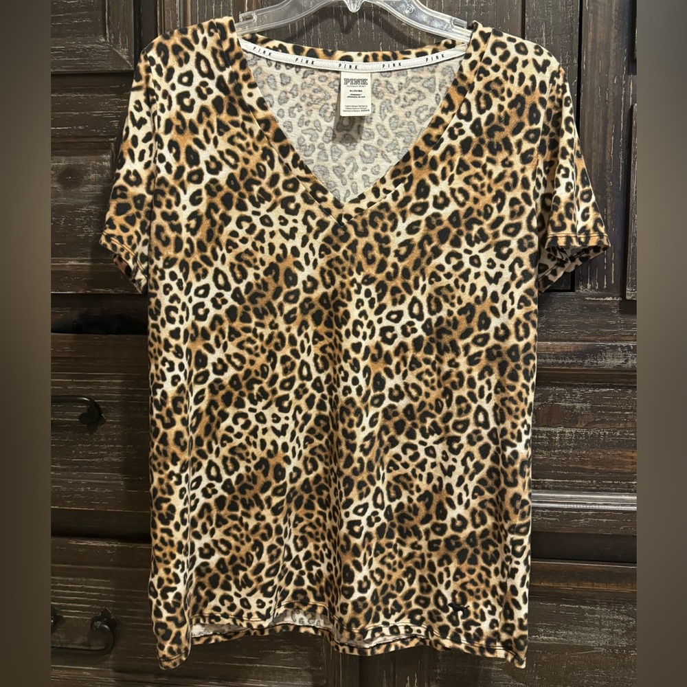 PINK Cheetah Print Tee